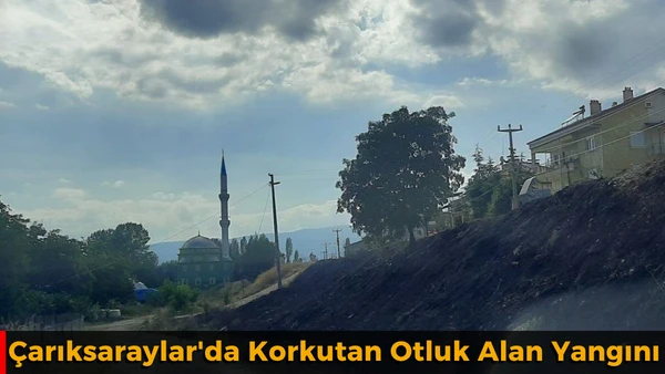 &Ccedil;arıksaraylar'da Korkutan Otluk Alan Yangını