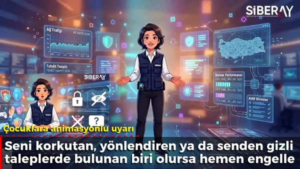 &Ccedil;ocuklara animasyonlu uyarı