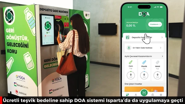 DOA Depozito Sistemi Isparta'da Başladı: Her Ambalaja 1 lira İade