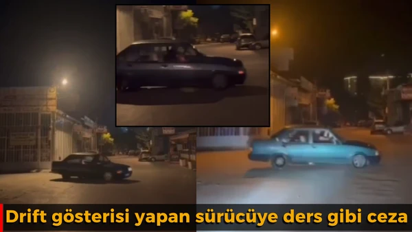 Drift şovu cezasız kalmadı