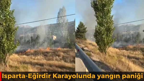 Eğirdir'de yangın paniği