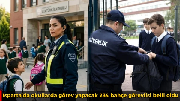 Isparta&rsquo;da okullarda g&ouml;rev yapacak 234 bah&ccedil;e g&ouml;revlisi belli oldu