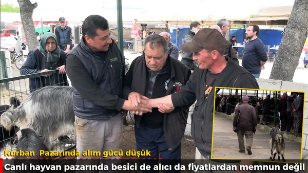 Kurban  Pazarında alım g&uuml;c&uuml; d&uuml;ş&uuml;k 