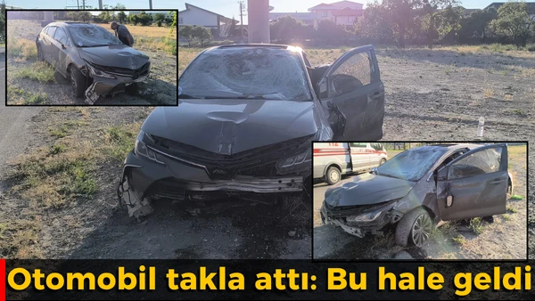 Otomobil takla attı