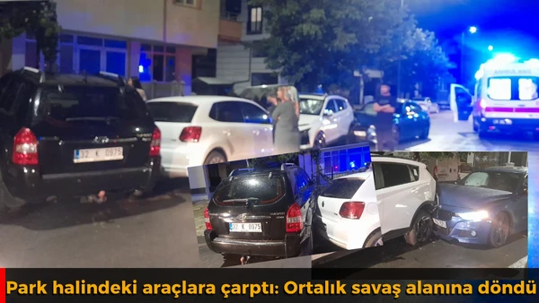 Park halindeki ara&ccedil;lara &ccedil;arptı