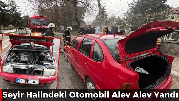 Seyir Halindeki Otomobil Alev Alev Yandı