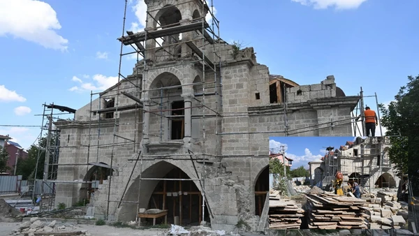 Tarihi Aya Yorgi Kilisesi&rsquo;nde &ccedil;alışmalar s&uuml;r&uuml;yor